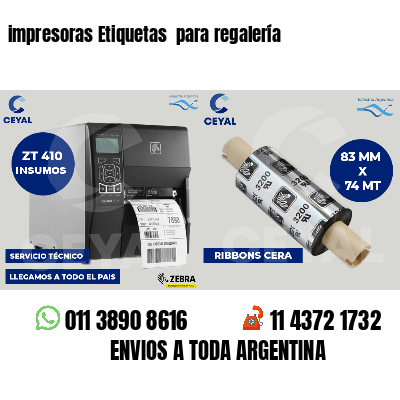 impresoras Etiquetas para regalería