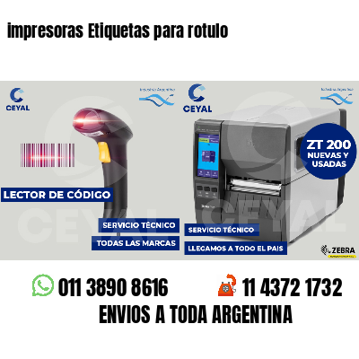 impresoras Etiquetas para rotulo