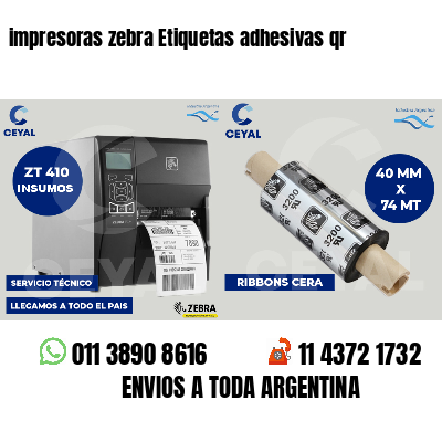 impresoras zebra Etiquetas adhesivas qr