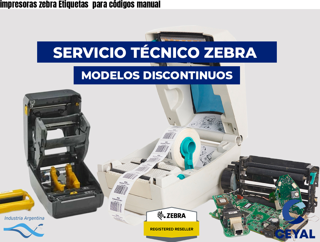 impresoras zebra Etiquetas para códigos manual