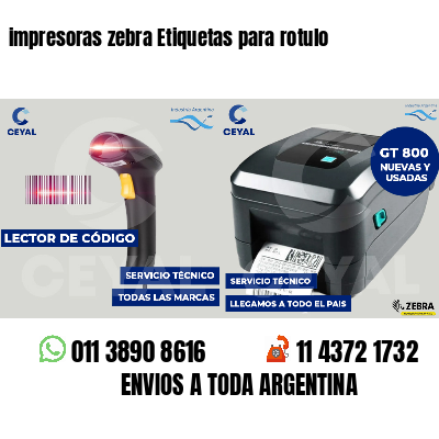 impresoras zebra Etiquetas para rotulo
