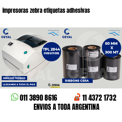 impresoras zebra etiquetas adhesivas
