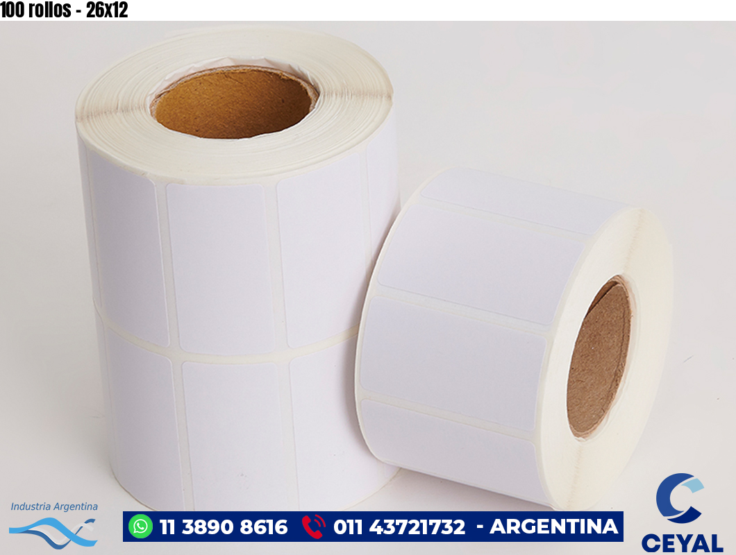 100 rollos - 26x12