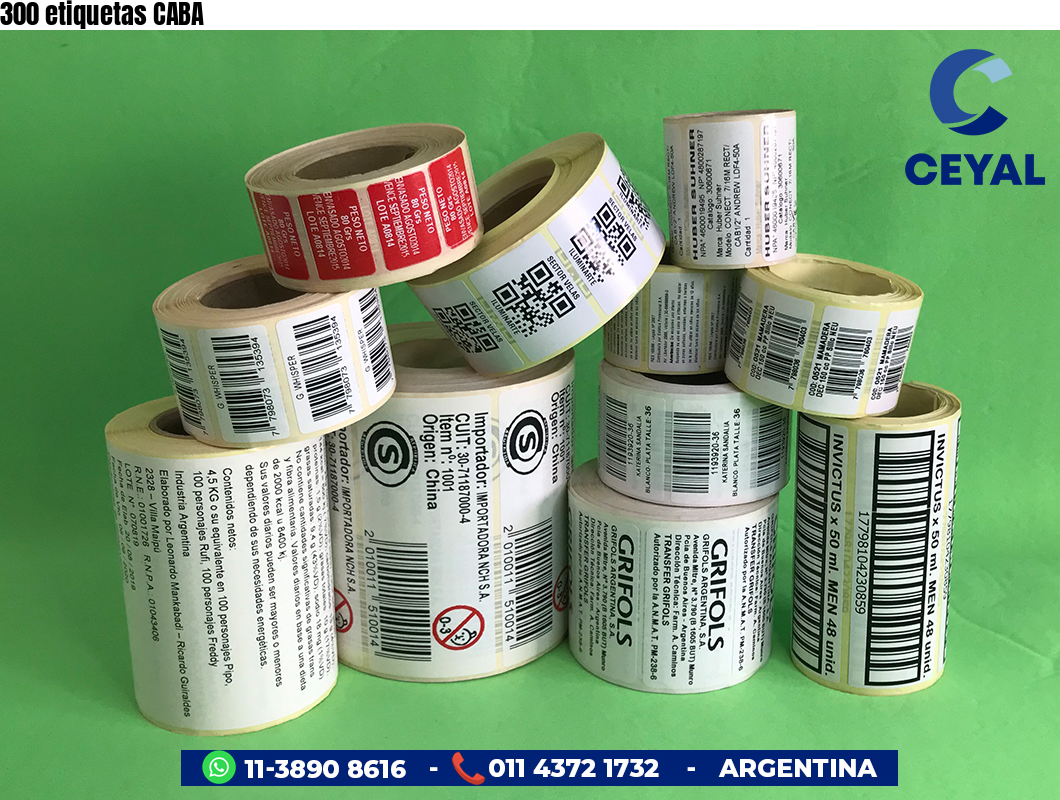 300 etiquetas CABA