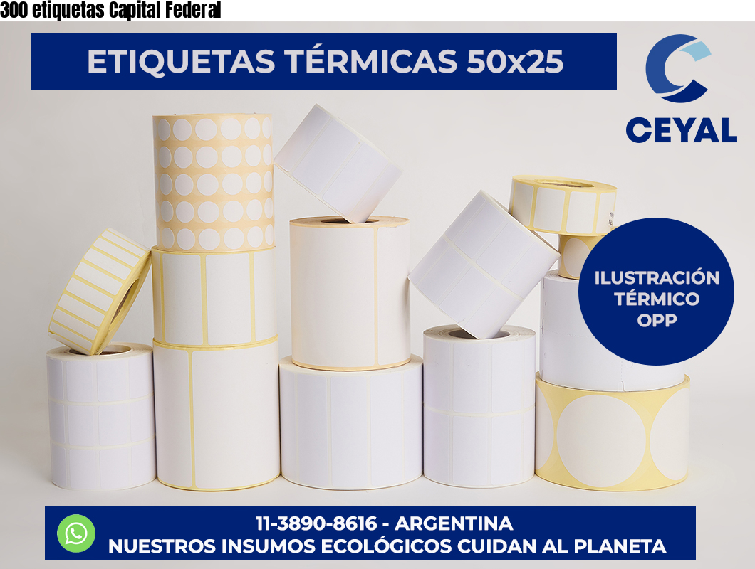 300 etiquetas Capital Federal