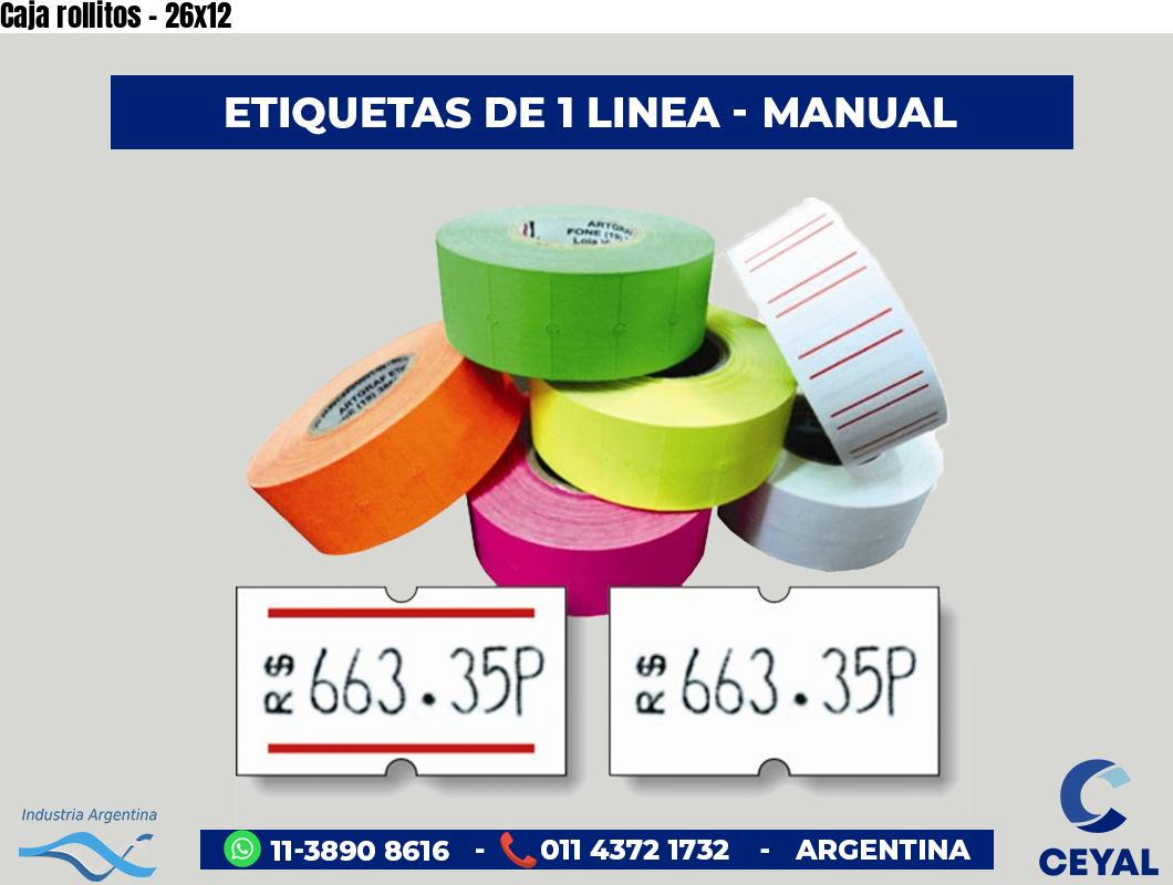 Caja rollitos - 26x12