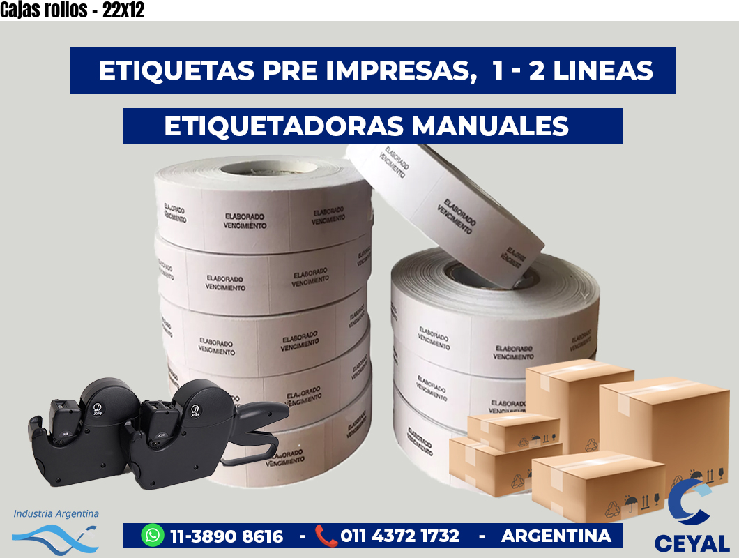 Cajas rollos - 22x12