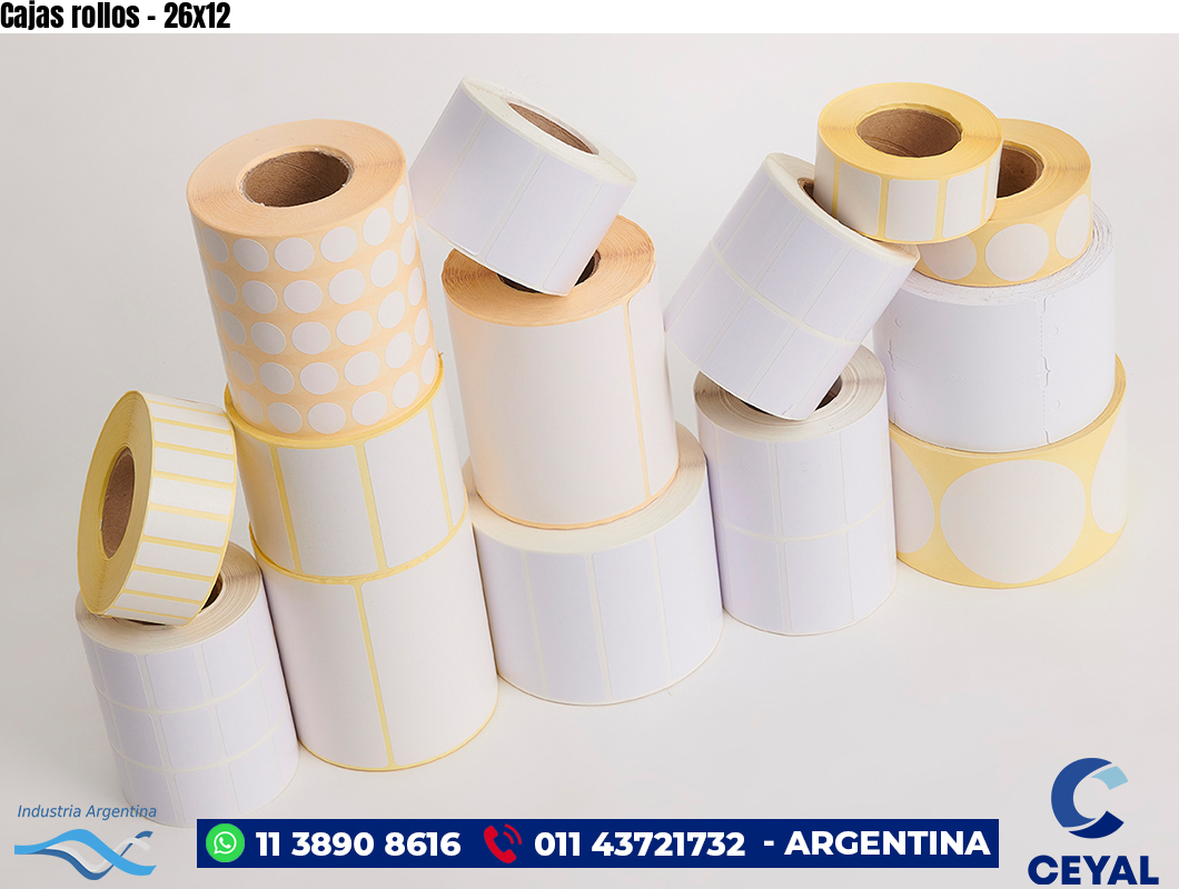 Cajas rollos - 26x12