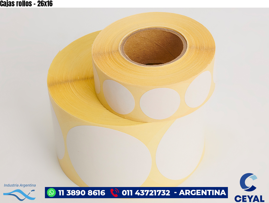 Cajas rollos - 26x16