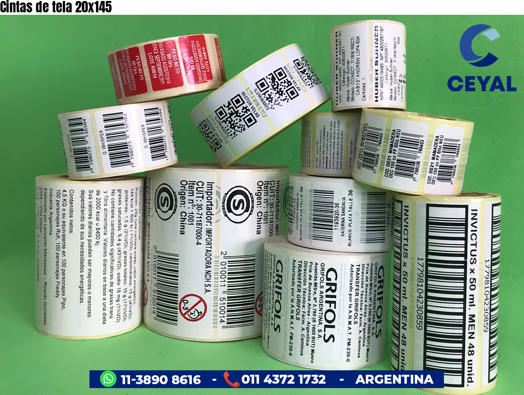 Cintas de tela 20x145