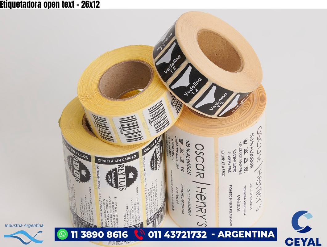 Etiquetadora open text - 26x12