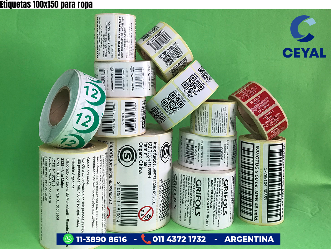 Etiquetas 100x150 para ropa