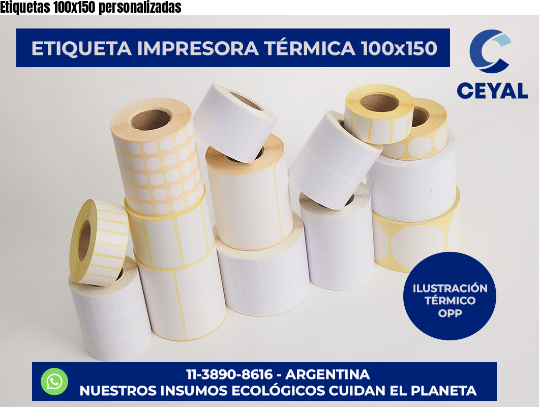 Etiquetas 100×150 personalizadas