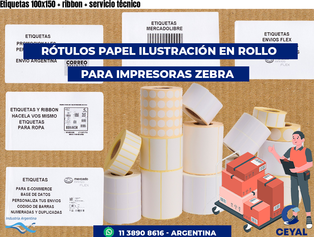 Etiquetas 100x150 ribbon servicio técnico
