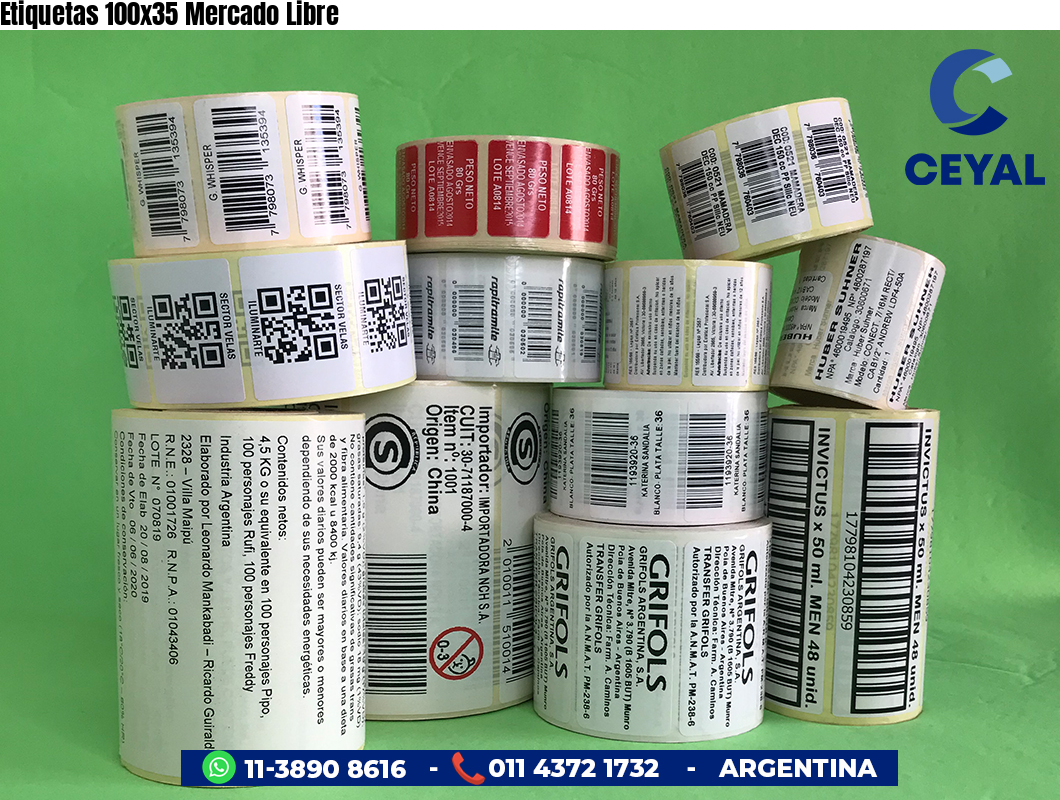 Etiquetas 100x35 Mercado Libre