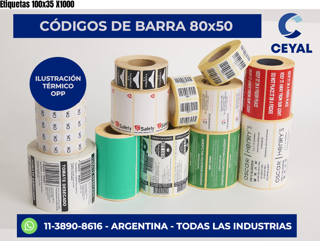 Etiquetas 100×35 X1000