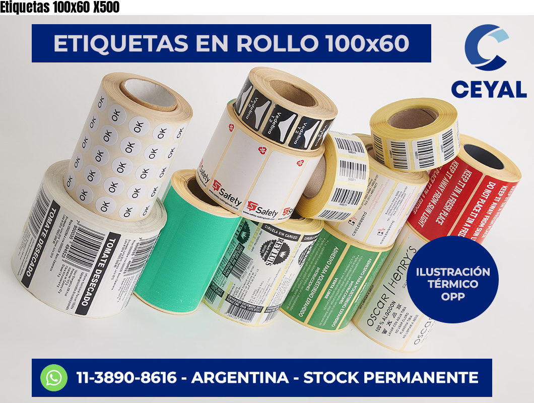 Etiquetas 100×60 X500