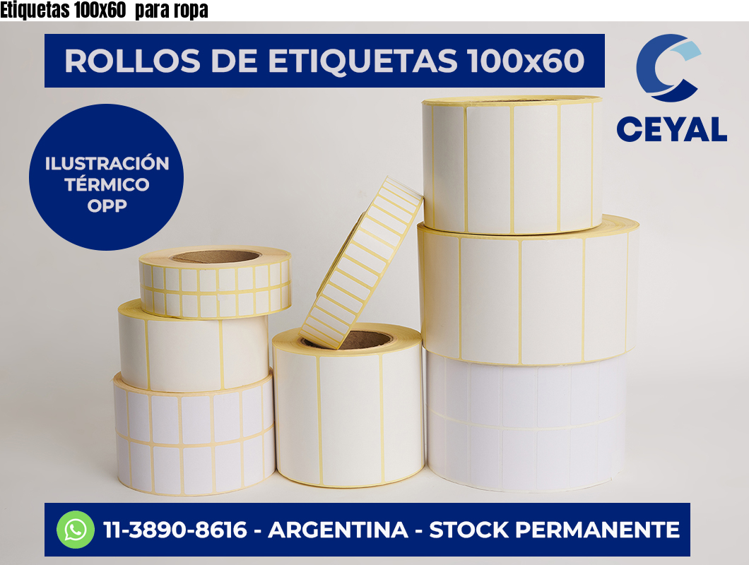 Etiquetas 100×60  para ropa