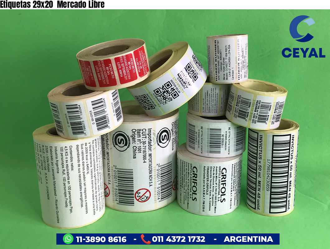 Etiquetas 29x20 Mercado Libre