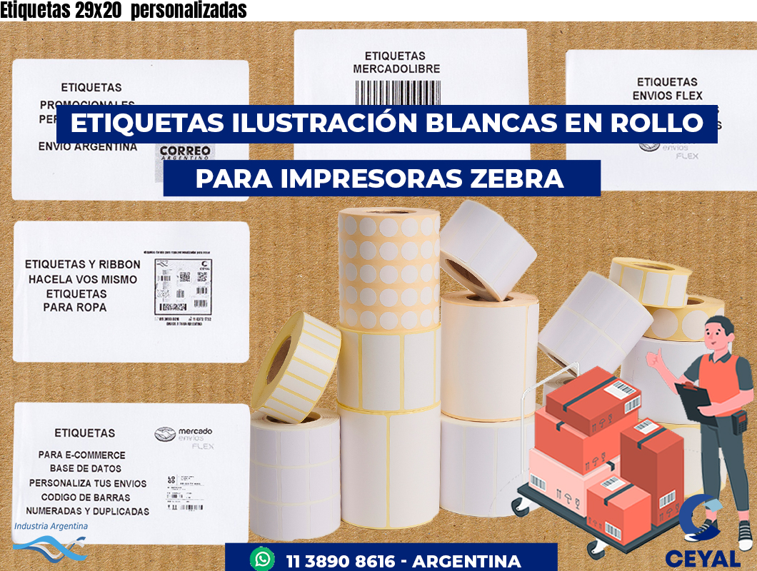 Etiquetas 29x20  personalizadas