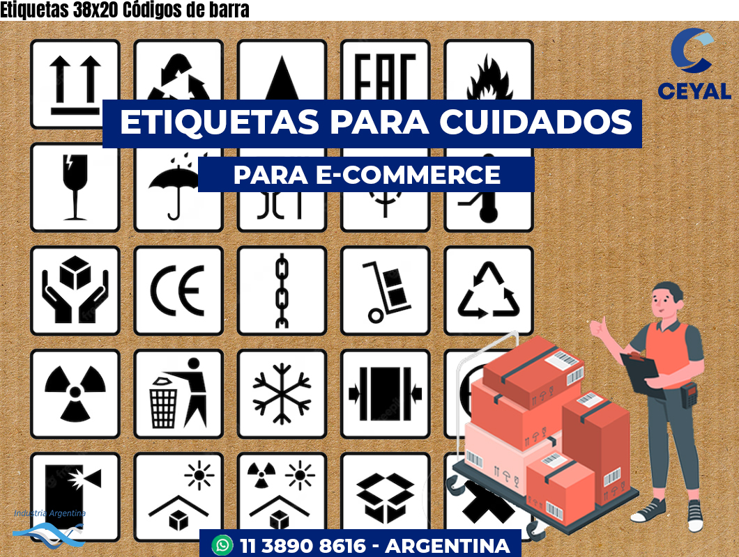 Etiquetas 38x20 Códigos de barra