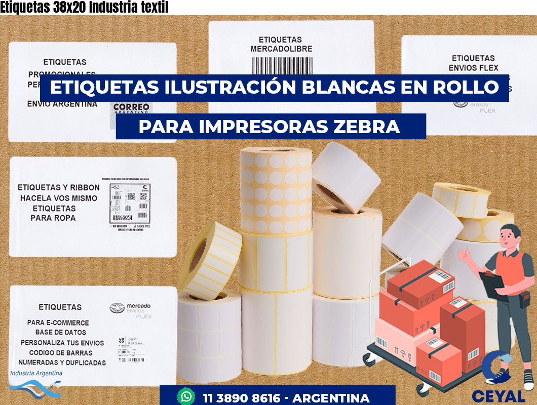 Etiquetas 38x20 Industria textil