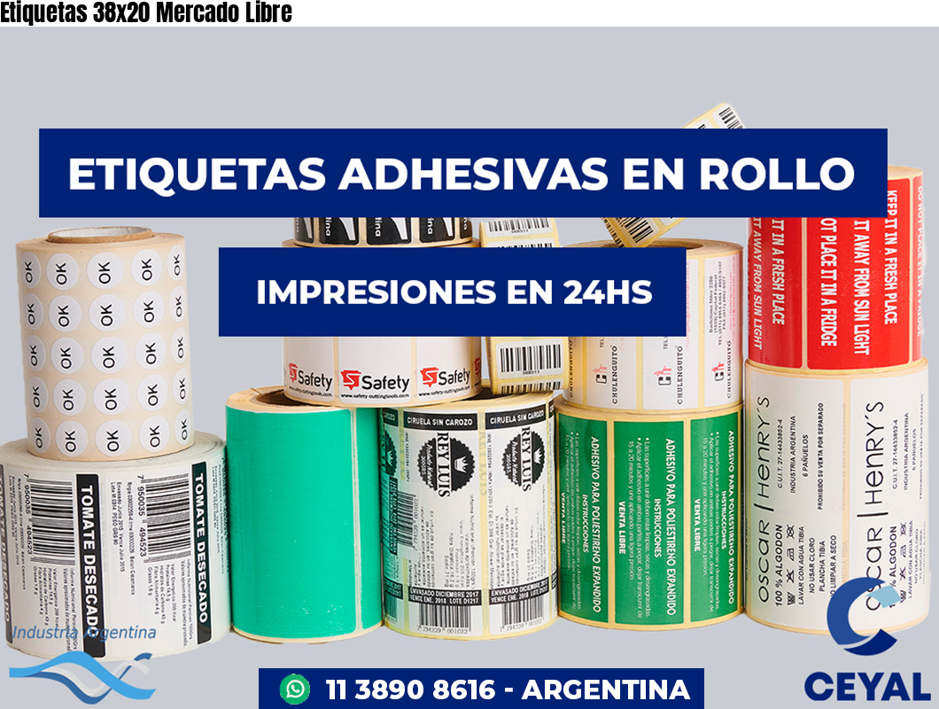 Etiquetas 38x20 Mercado Libre
