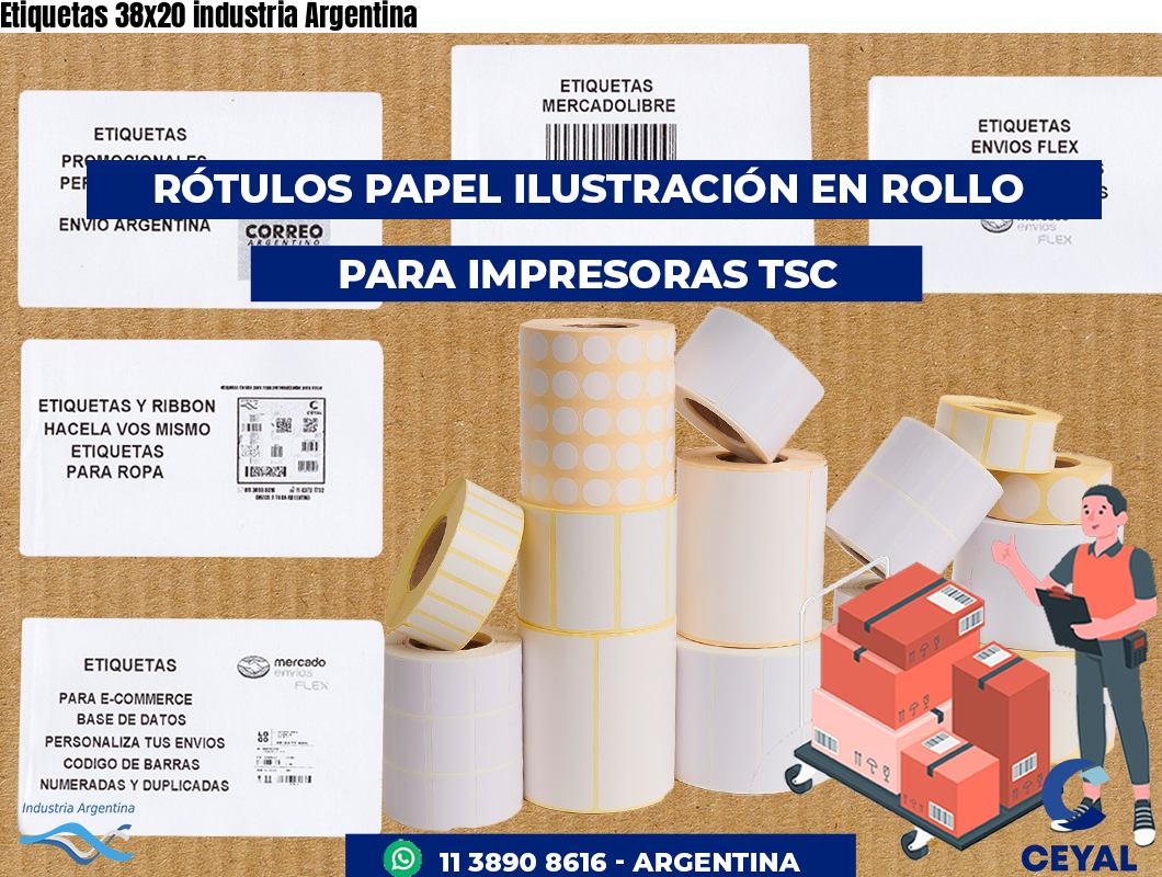 Etiquetas 38x20 industria Argentina
