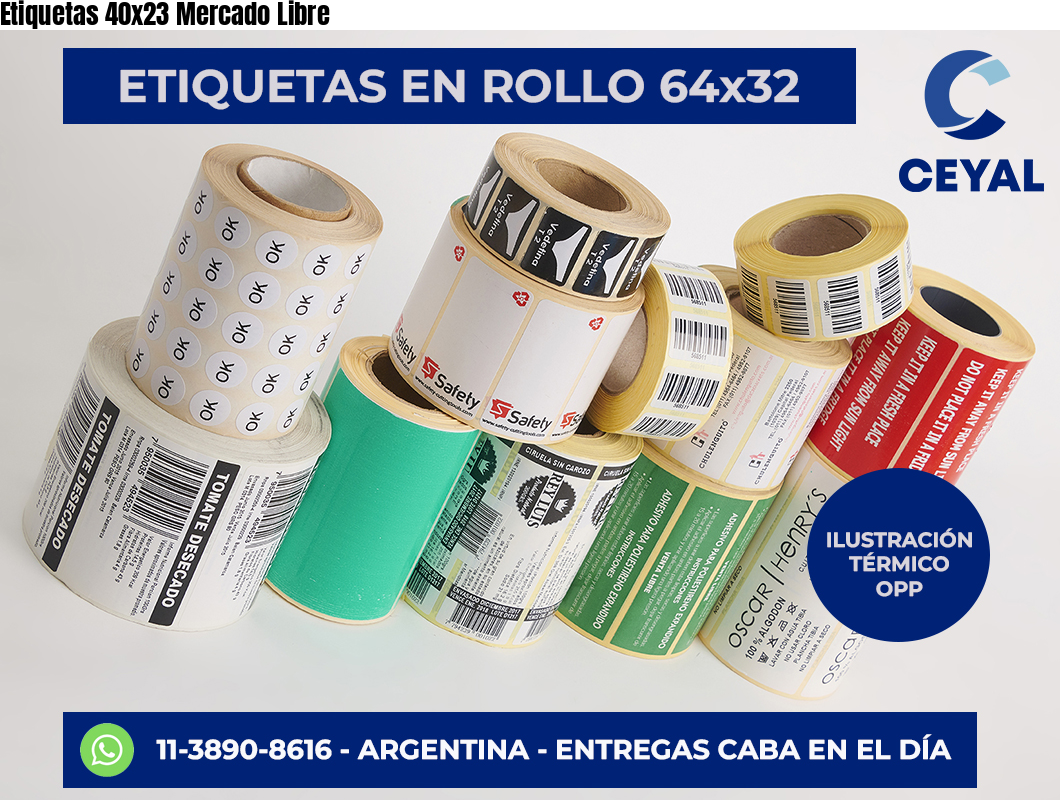 Etiquetas 40x23 Mercado Libre