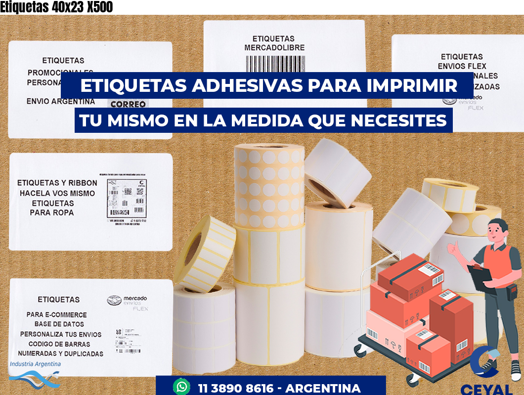 Etiquetas 40x23 X500