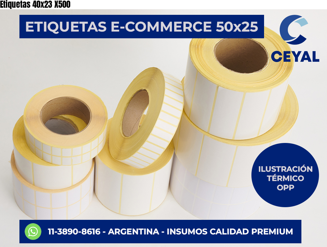 Etiquetas 40x23 X500