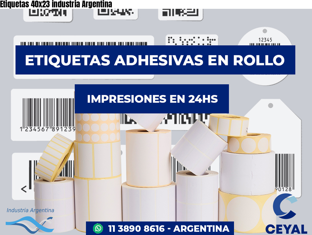 Etiquetas 40x23 industria Argentina