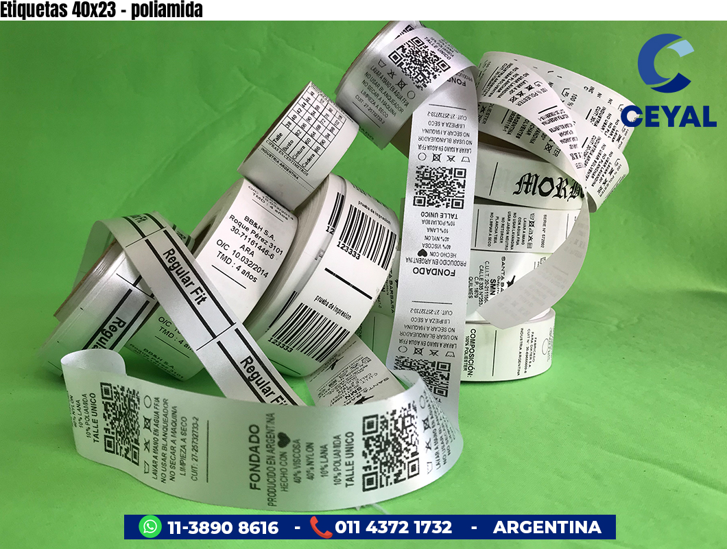 Etiquetas 40x23 - poliamida