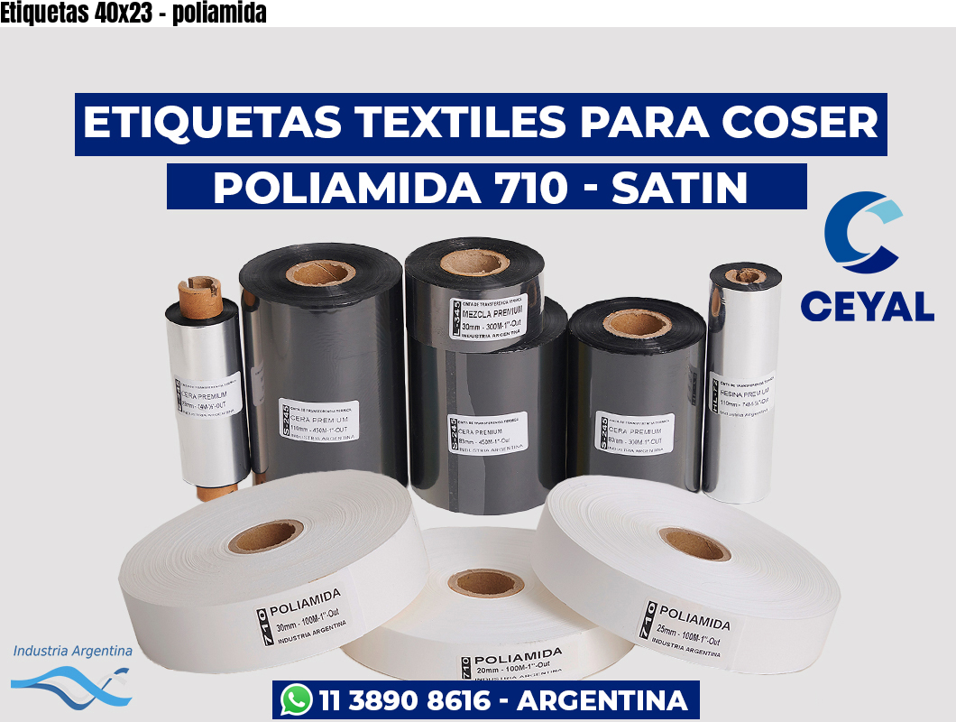 Etiquetas 40×23 – poliamida