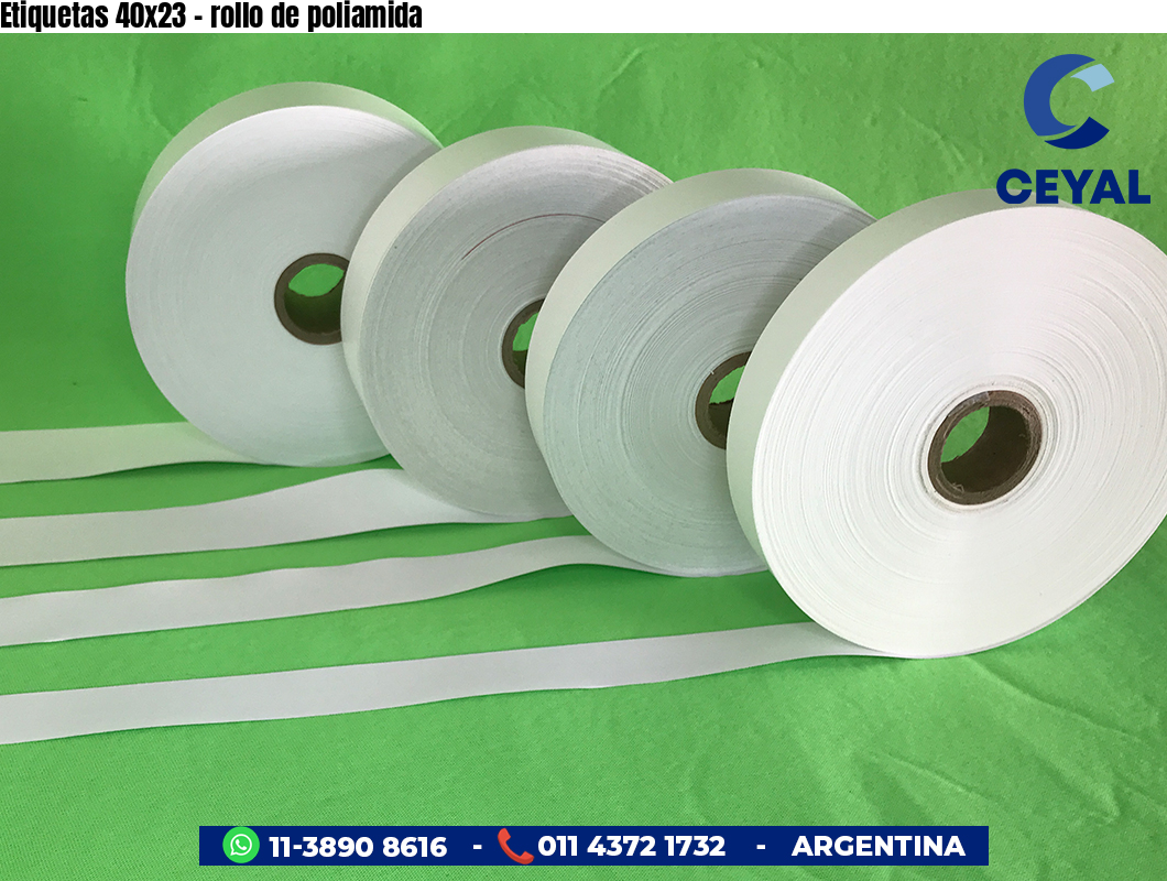 Etiquetas 40x23 - rollo de poliamida