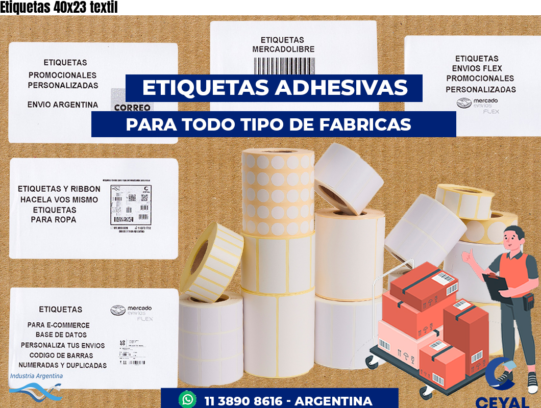 Etiquetas 40x23 textil