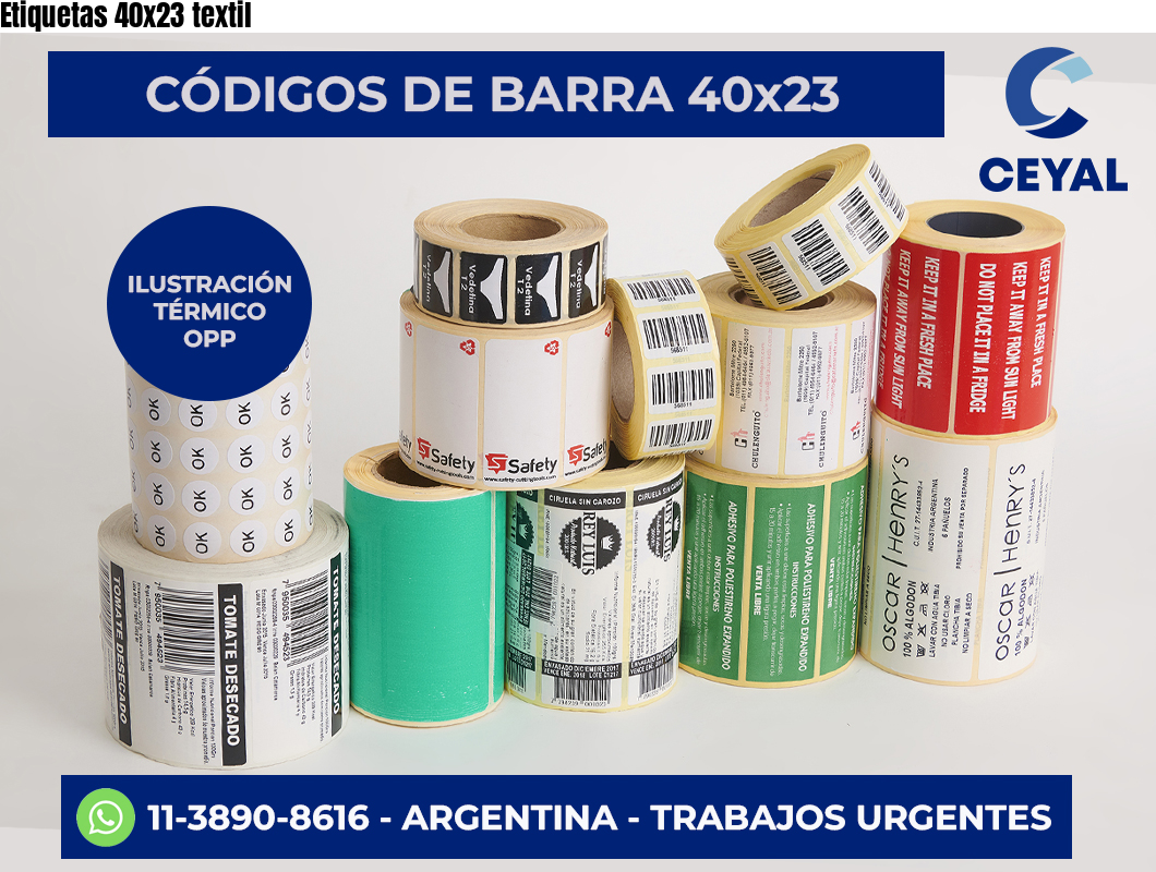 Etiquetas 40×23 textil