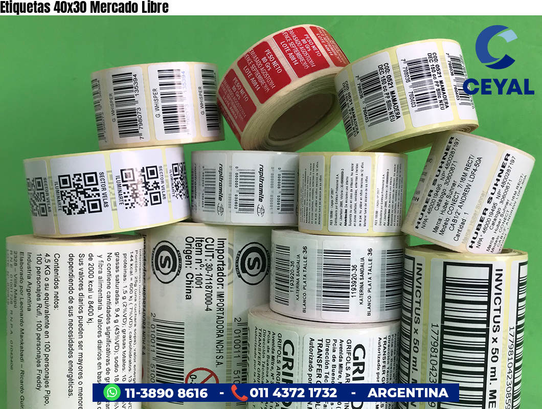 Etiquetas 40x30 Mercado Libre