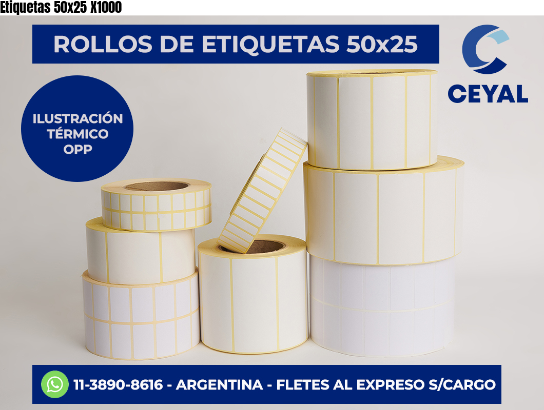 Etiquetas 50×25 X1000