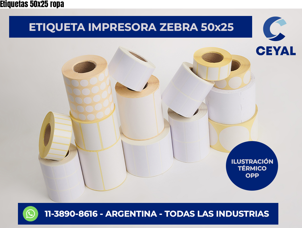 Etiquetas 50×25 ropa