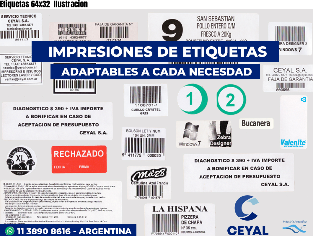 Etiquetas 64x32  Ilustracion
