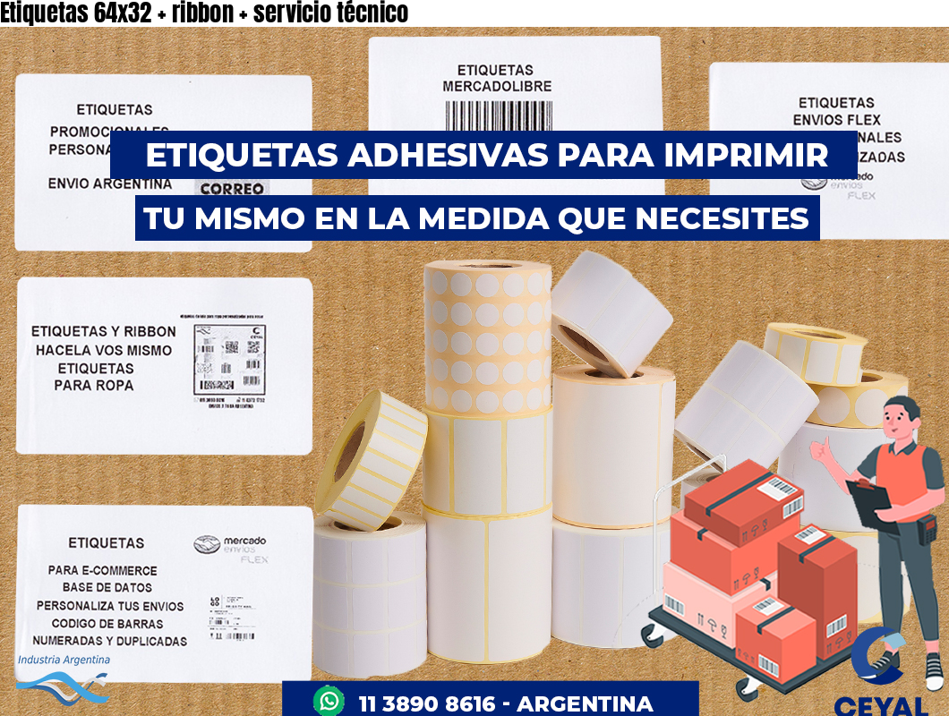 Etiquetas 64x32   ribbon   servicio técnico