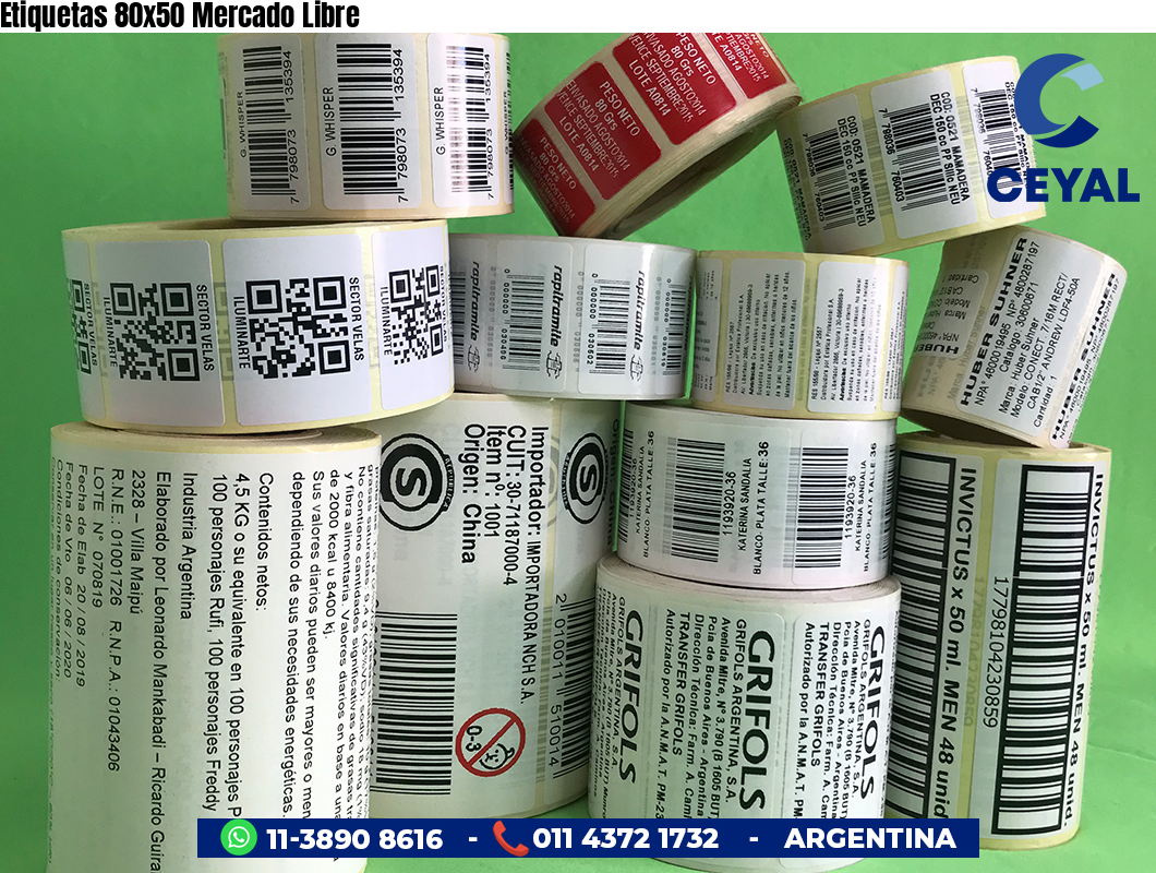 Etiquetas 80x50 Mercado Libre
