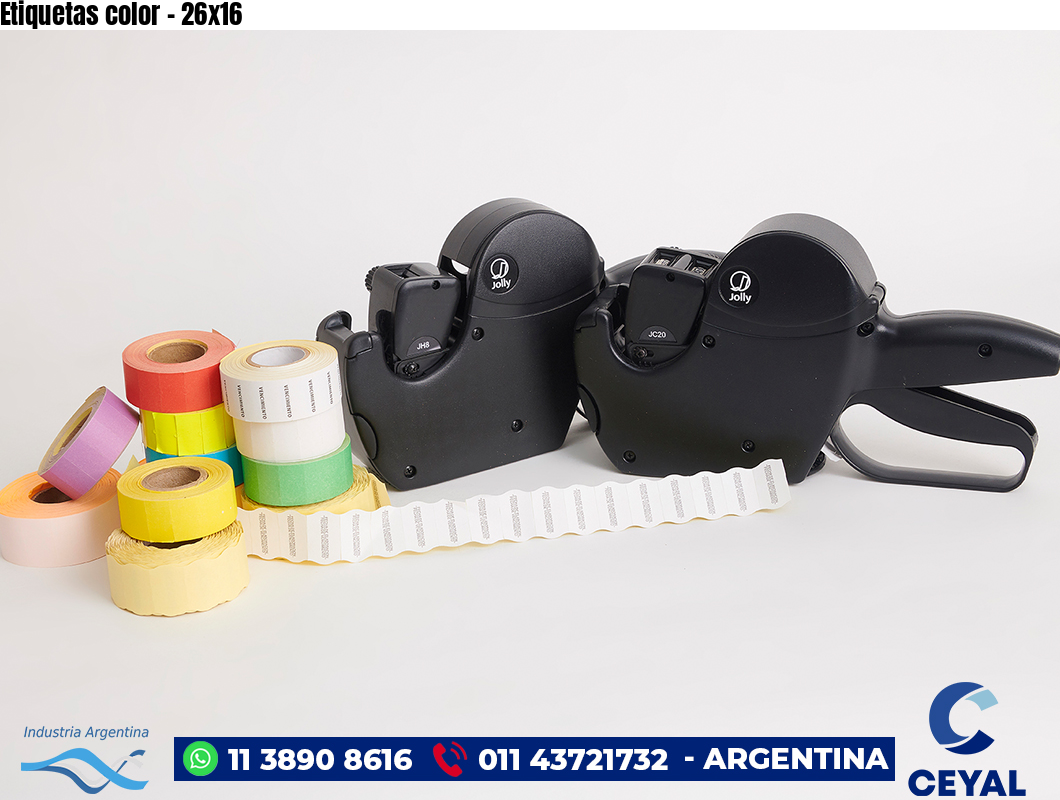 Etiquetas color – 26×16