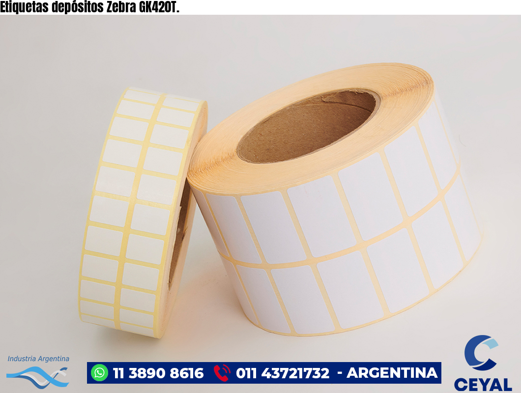 Etiquetas depósitos Zebra GK420T.