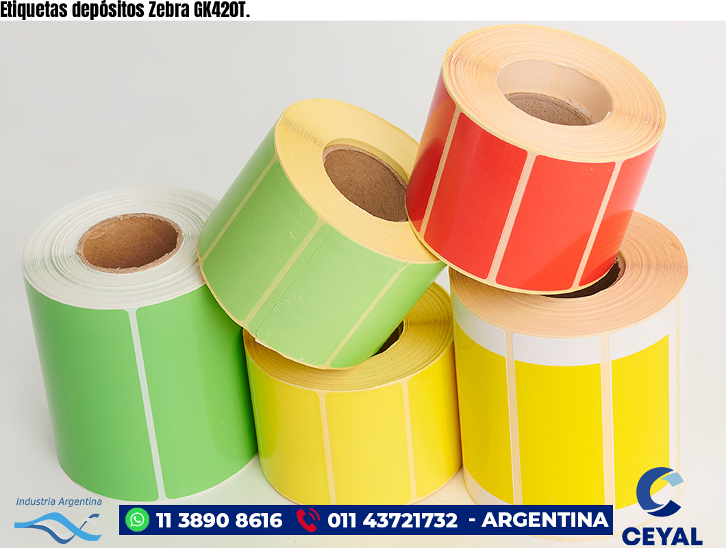 Etiquetas depósitos Zebra GK420T.