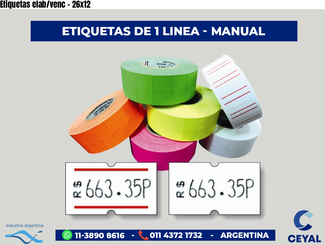 Etiquetas elab/venc - 26x12