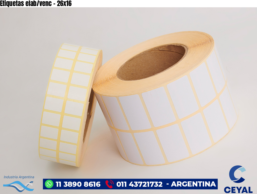 Etiquetas elab/venc - 26x16