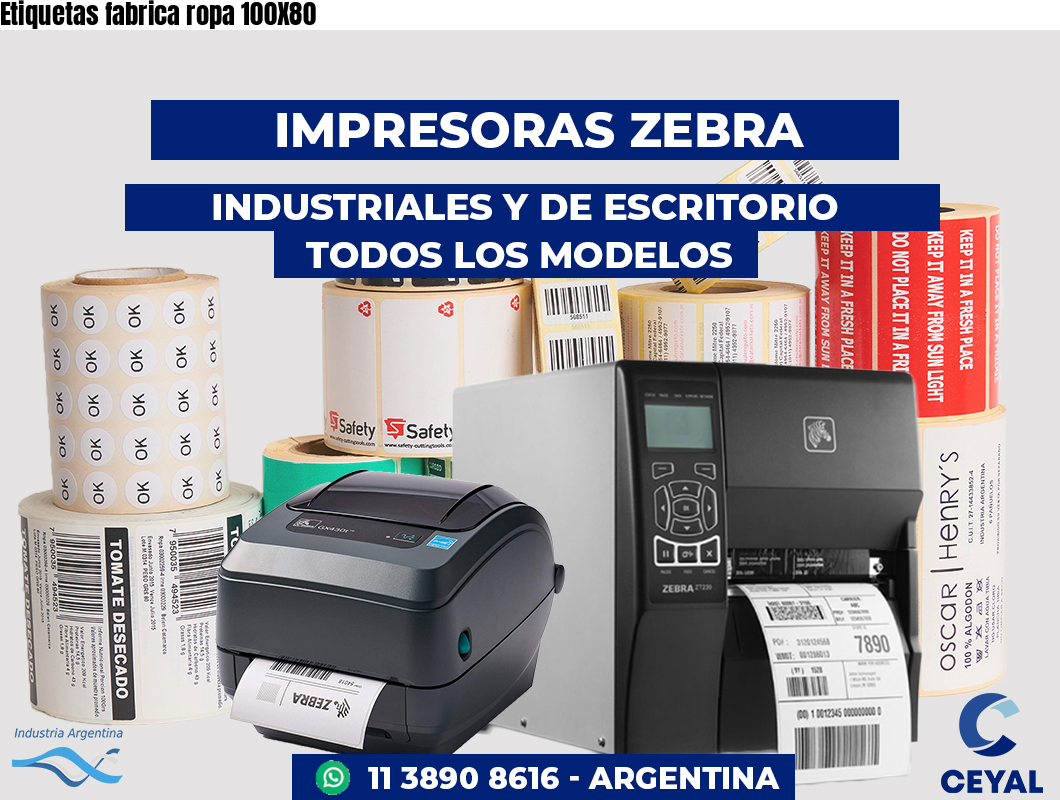 Etiquetas fabrica ropa 100X80
