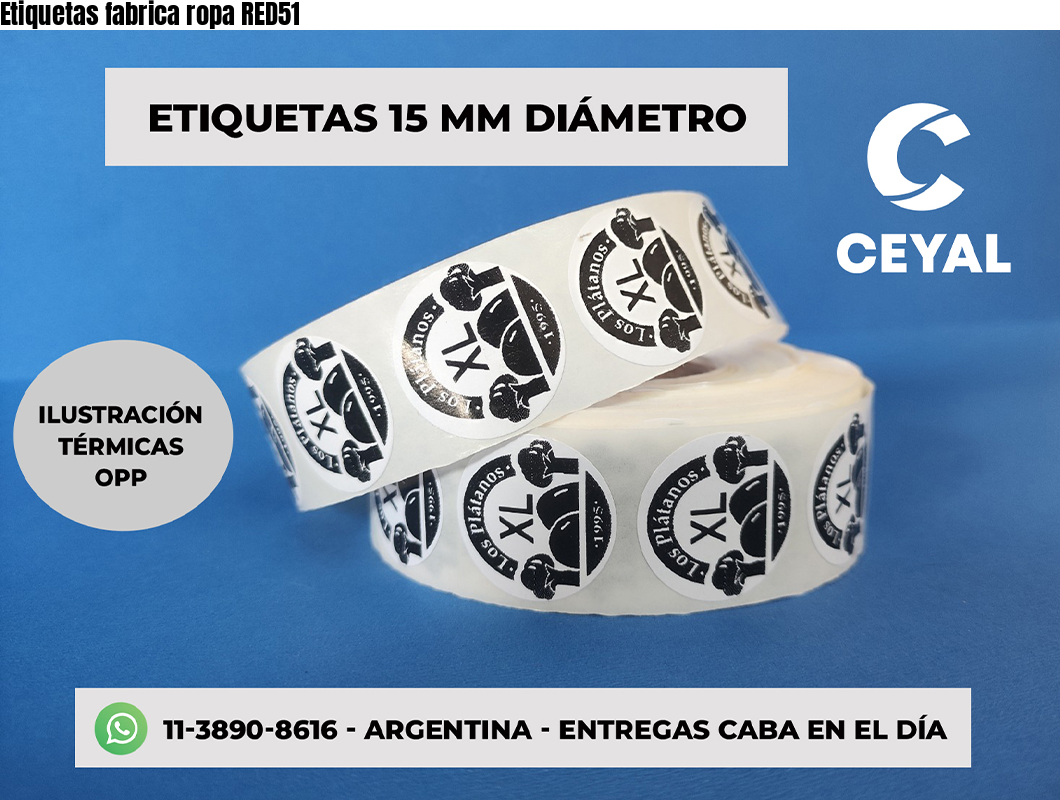 Etiquetas fabrica ropa RED51